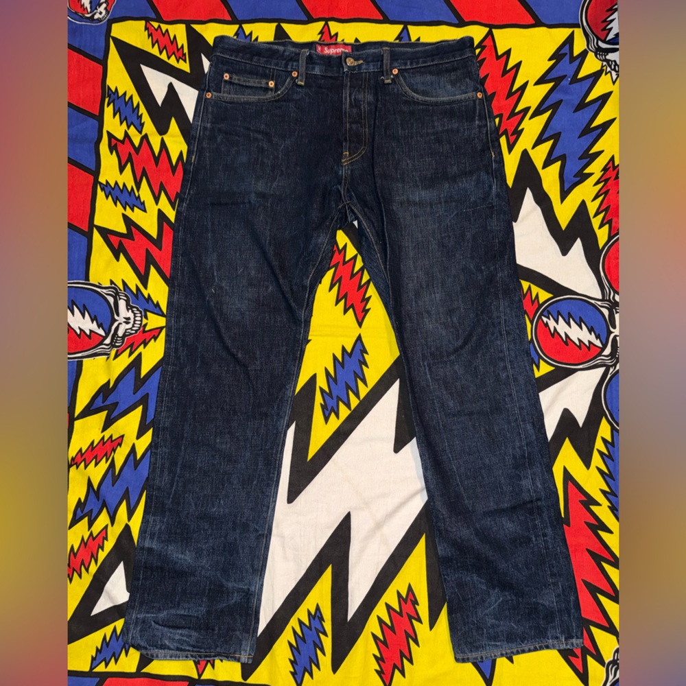 Supreme New York Dark Blue Indigo Jeans